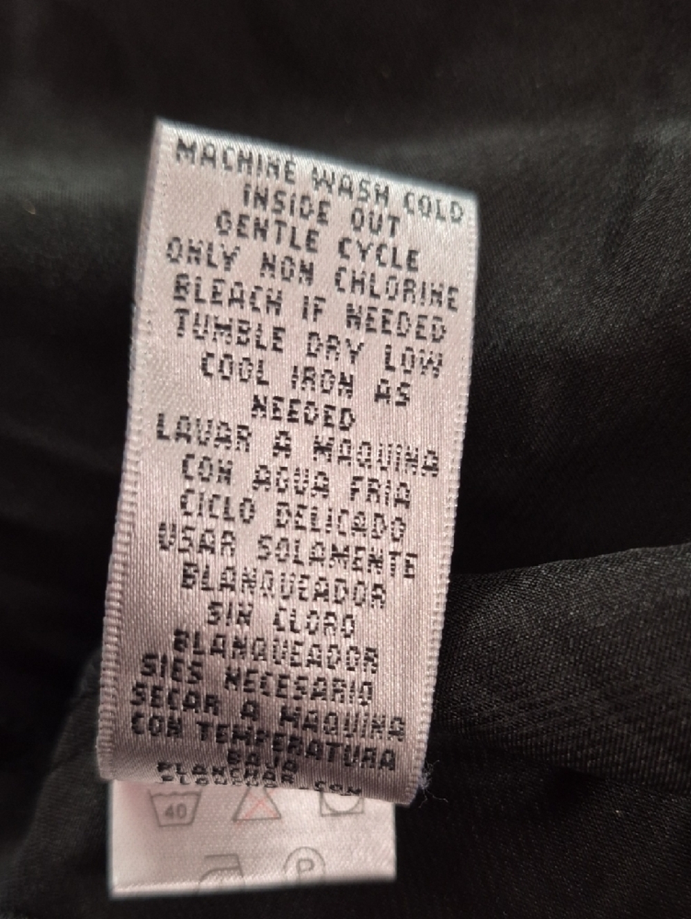 97% Polyester Button-Front Blouse in Black - Picture 12 of 13